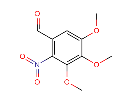 Molecular Structure of 55149-78-5 (Benzaldehyde, 3,4,5-trimethoxy-2-nitro-)