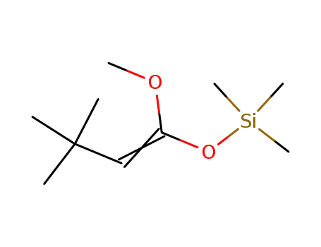 Molecular Structure of 40195-22-0 (Silane, [(1-methoxy-3,3-dimethyl-1-butenyl)oxy]trimethyl-)