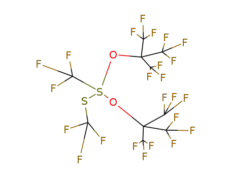 Molecular Structure of 71192-83-1 (bis(nonafluoro-tert-butoxy)(trifluoromethyl)trifluoromethylsulfanylsulfur(IV))