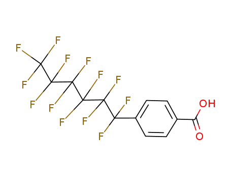 Molecular Structure of 74701-31-8 (Benzoic acid, 4-(tridecafluorohexyl)-)