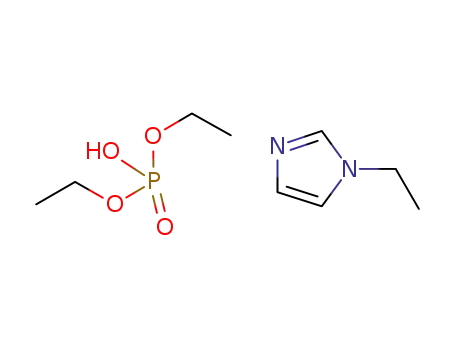 Molecular Structure of 848641-52-1 (Phosphoric acid, diethyl ester, compd. with 1-ethyl-1H-imidazole (1:1))