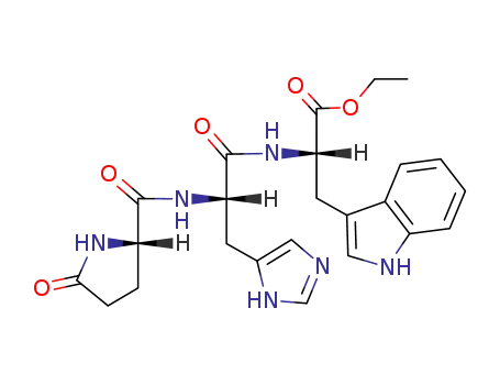 L-Tryptophan, N-[N-(5-oxo-L-prolyl)-L-histidyl]-, ethyl ester