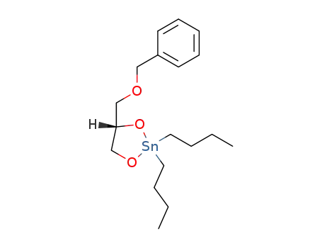 Molecular Structure of 88988-70-9 (1,3,2-Dioxastannolane, 2,2-dibutyl-4-[(phenylmethoxy)methyl]-, (S)-)