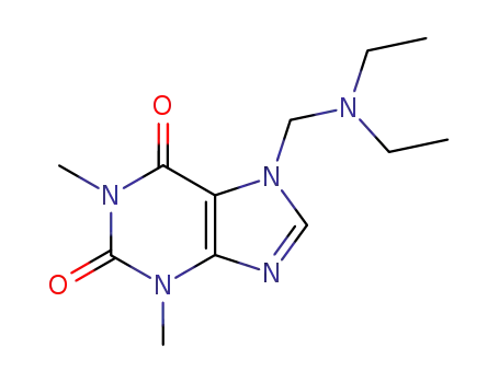 Molecular Structure of 71527-02-1 (1H-Purine-2,6-dione, 7-[(diethylamino)methyl]-3,7-dihydro-1,3-dimethyl-)