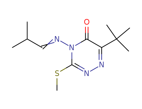 1,2,4-Triazin-5(4H)-one,6-(1,1-dimethylethyl)-4-[(2-methylpropylidene)amino]-3-(methylthio)-                                                                                                            