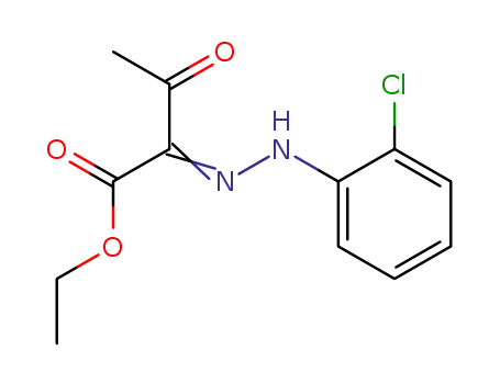 Molecular Structure of 21836-30-6 (Ethyl .alpha.-(o-chlorophenylhydrazono)acetoacetate)