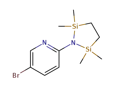 Molecular Structure of 183311-60-6 (5-bromo-2-(2,2,5,5-tetramethyl-
1,2,5-azadisilolidin-1-yl)pyridine)