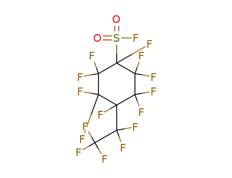 Molecular Structure of 80308-98-1 (1,2,2,3,3,4,5,5,6,6-DECAFLUORO-4-(PENTAFLUOROETHYL)CYCLOHEXANE SULFONYLFLUORIDE)