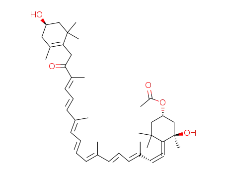 Acetic acid (1S,3R)-3-hydroxy-4-[(3E,5E,7E,9E,11E,13E,15E)-18-((R)-4-hydroxy-2,6,6-trimethyl-cyclohex-1-enyl)-3,7,12,16-tetramethyl-17-oxo-octadeca-1,3,5,7,9,11,13,15-octaenylidene]-3,5,5-trimethyl-cyclohexyl ester