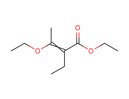 Molecular Structure of 103110-71-0 (2-Ethyl-3-ethoxy-3-methyl-acrylsaeureethylester)