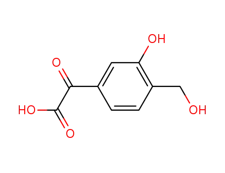 Molecular Structure of 103521-31-9 (α-(3-hydroxy-4-hydroxymethylphenyl)-α-oxoacetic acid)