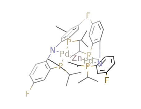Molecular Structure of 1000391-90-1 ([Zn(Pd(N(FC<sub>6</sub>H<sub>3</sub>P(C<sub>3</sub>H<sub>7</sub>)2)2))2])