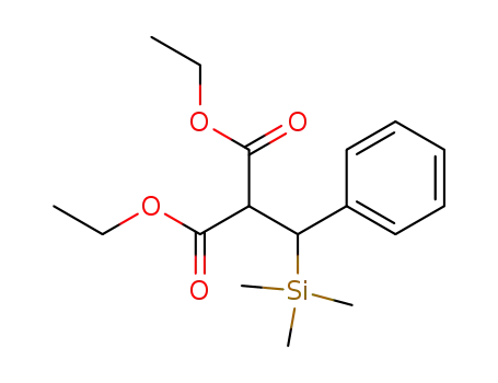 Molecular Structure of 54056-54-1 (Propanedioic acid, [phenyl(trimethylsilyl)methyl]-, diethyl ester)