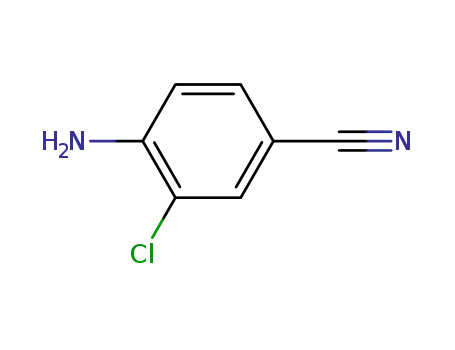 Molecular Structure of 21803-75-8 (4-Amino-3-chlorobenzonitrile)