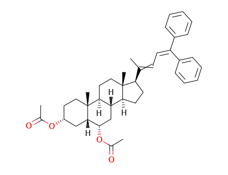 Molecular Structure of 55561-06-3 (3α,6α-diacetoxy-24,24-diphenyl-5β-choladiene-(20(22)ξ,23))