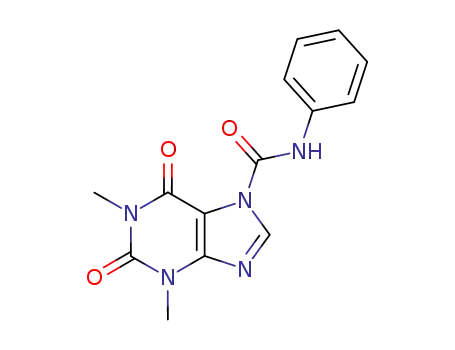 Molecular Structure of 5760-18-9 (1,3-dimethyl-2,6-dioxo-1,2,3,6-tetrahydro-purine-7-carboxylic acid anilide)