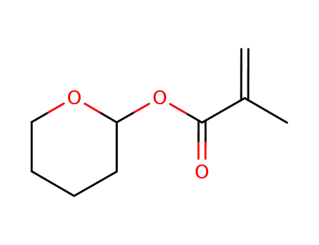 Molecular Structure of 52858-59-0 (2-Propenoic acid, 2-methyl-, tetrahydro-2H-pyran-2-yl ester)