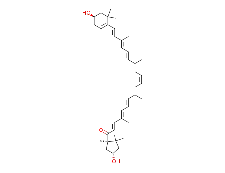 Molecular Structure of 147383-92-4 ((2E,4E,6E,8E,10Z,12E,14E,16E,18E)-19-((R)-4-Hydroxy-2,6,6-trimethyl-cyclohex-1-enyl)-1-((1R,4S)-4-hydroxy-1,2,2-trimethyl-cyclopentyl)-4,8,13,17-tetramethyl-nonadeca-2,4,6,8,10,12,14,16,18-nonaen-1-one)