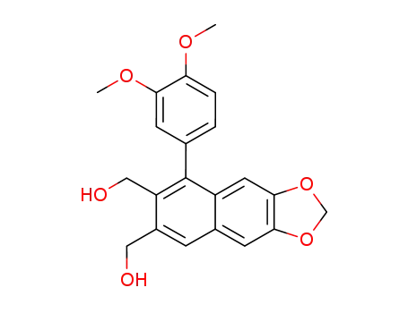 2,3-bis-(hydroxymethyl)-6,7-methylenedioxy-1-(3',4'-dimethoxyphenyl)-naphthalene