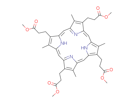 21H,23H-Porphine-2,7,12,17-tetrapropanoicacid, 3,8,13,18-tetramethyl-, 2,7,12,17-tetramethyl ester cas  25767-20-8