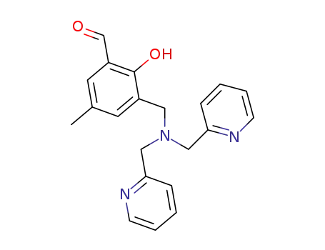 Molecular Structure of 192819-69-5 (Benzaldehyde,
3-[[bis(2-pyridinylmethyl)amino]methyl]-2-hydroxy-5-methyl-)