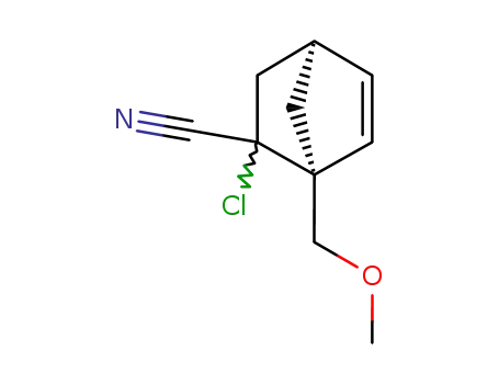 Molecular Structure of 41357-39-5 (Bicyclo[2.2.1]hept-5-ene-2-carbonitrile, 2-chloro-1-(methoxymethyl)-)