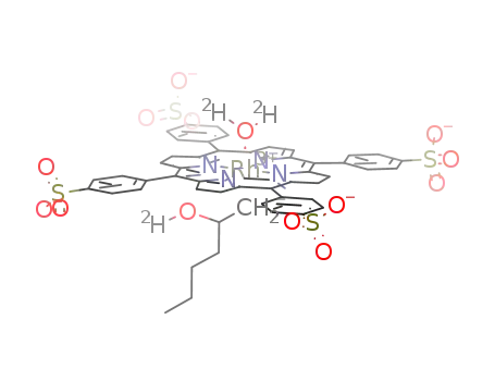 Molecular Structure of 1167549-15-6 (Rh(III)(tetra(p-sulfonatophenyl)porphyrinato)(CH<sub>2</sub>CH(OD)CH<sub>2</sub>CH<sub>2</sub>CH<sub>2</sub>CH<sub>3</sub>)(OD<sub>2</sub>)<sup>(4-)</sup>)