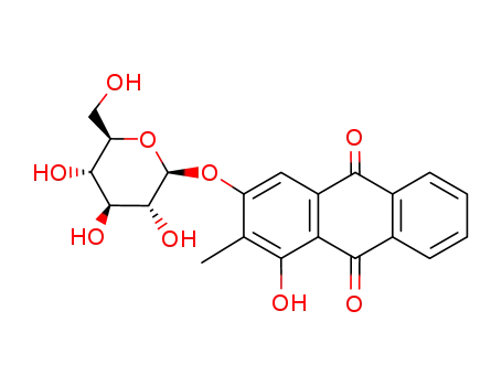 Molecular Structure of 57186-30-8 (3-β-D-glucopyranosyloxy-1-hydroxy-2-methyl-anthraquinone)