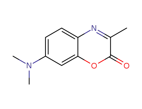 Molecular Structure of 92510-33-3 (2H-1,4-Benzoxazin-2-one, 7-(dimethylamino)-3-methyl-)