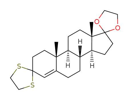 Molecular Structure of 162657-73-0 (3-cycloethylenedithio-17-cycloethylenedioxy-androst-4-ene)