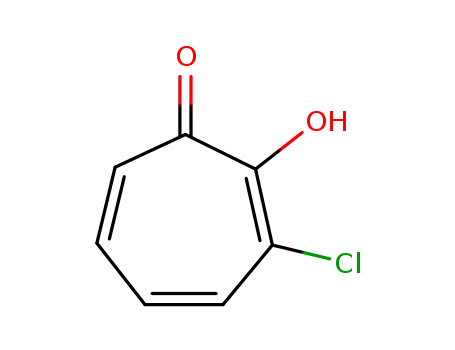 Molecular Structure of 824-29-3 (2,4,6-Cycloheptatrien-1-one,  3-chloro-2-hydroxy-)