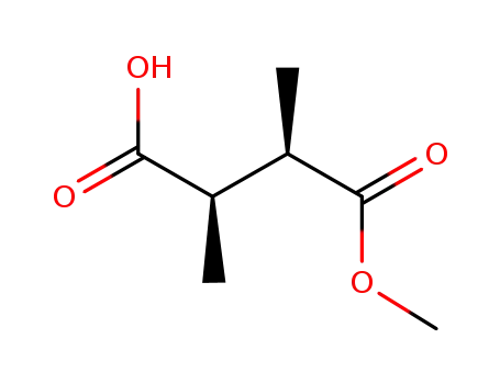 Molecular Structure of 154634-38-5 ((2R,3R)-4-methoxy-2,3-dimethyl-4-oxo-butanoic acid)