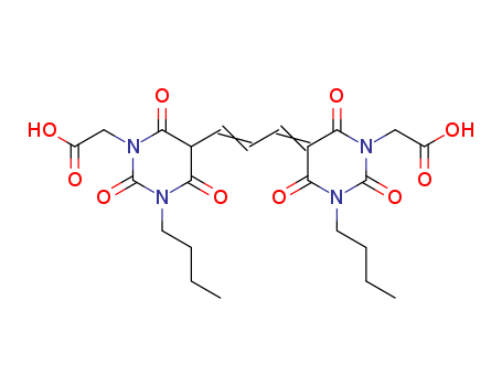 3-butyl-5-[3-[1-butyl-3-(carboxymethyl)-1,2,3,4-tetrahydro-6-hydroxy-2,4-dioxopyrimidin-5-yl]allylidene]tetrahydro-2,4,6-trioxo-2H-pyrimidine-1-acetic acid