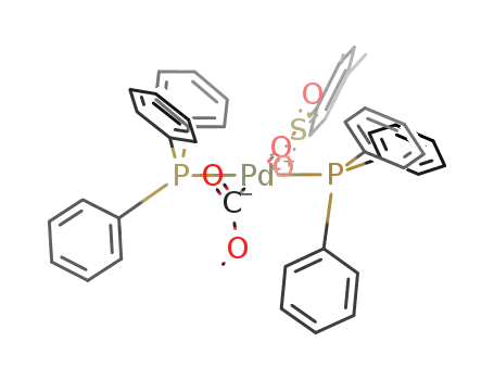 Molecular Structure of 771476-65-4 (trans-[Pd(COOMe)(OTs)(PPh<sub>3</sub>)<sub>2</sub>])