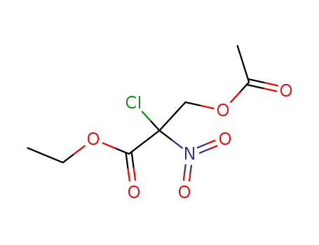 Molecular Structure of 84115-17-3 (Propanoic acid, 3-(acetyloxy)-2-chloro-2-nitro-, ethyl ester)