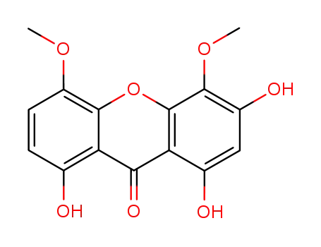 Molecular Structure of 5042-09-1 (4,5-Dimethoxy-1,3,8-trihydroxyxanthone)