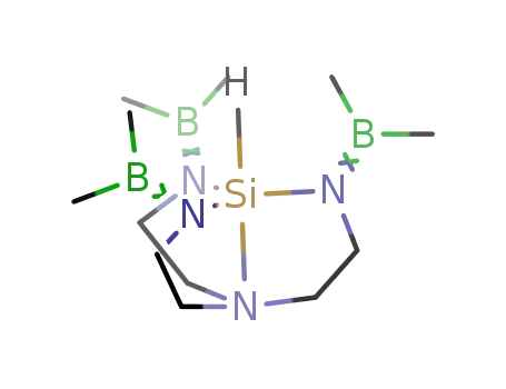 Molecular Structure of 127973-36-8 (hydro-N,N',N''-tris(dimethylboryl)azasilatrane)