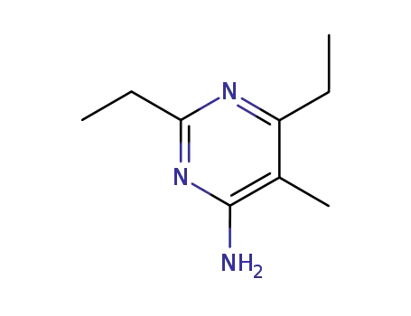 Molecular Structure of 2635-56-5 (2,6-Diethyl-5-methylpyrimidine-4-amine)