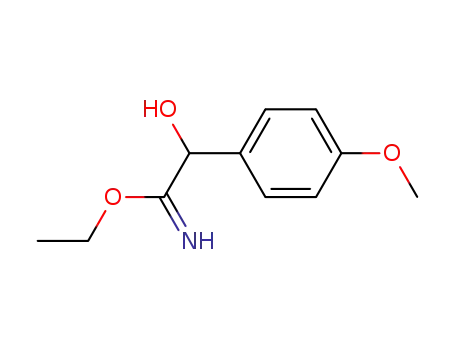 Molecular Structure of 110972-63-9 (Benzeneethanimidic  acid,  -alpha--hydroxy-4-methoxy-,  ethyl  ester  (9CI))