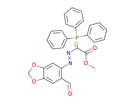 2-formyl-4,5-methylenedioxy-phenylazo(methoxycarbonyl)methylenetriphenylphosphorane