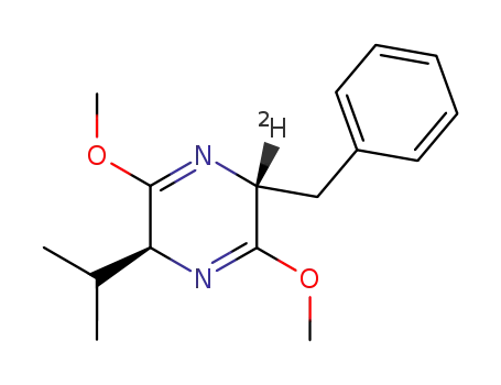 Molecular Structure of 901355-36-0 ((3S,6R)-[6-2H]-3-isopropyl-6-benzyl-2,5-dimethoxy-3,6-dihydropyrazine)