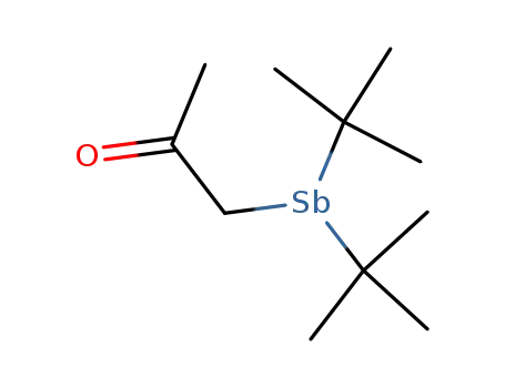 Molecular Structure of 53742-77-1 ((t-C<sub>4</sub>H<sub>9</sub>)2SbCH<sub>2</sub>COCH<sub>3</sub>)