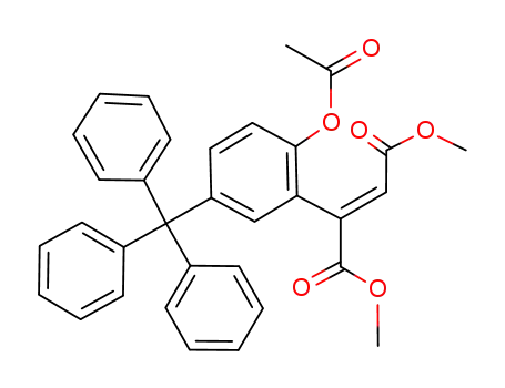 (E)-2-(2-Acetoxy-5-trityl-phenyl)-but-2-enedioic acid dimethyl ester