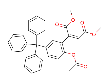 (Z)-2-(2-Acetoxy-5-trityl-phenyl)-but-2-enedioic acid dimethyl ester