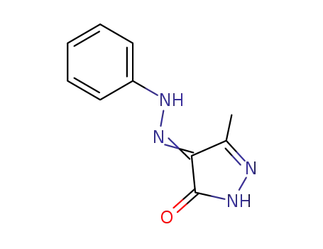 Molecular Structure of 13572-24-2 (5-hydroxy-3-methyl-4-(phenylazo)pyrazole)