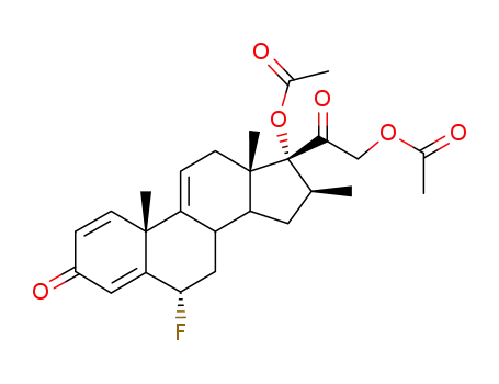 Molecular Structure of 60864-39-3 (6beta-fluoro-17,21-dihydroxy-16alpha-methylpregna-1,4,9(11)-triene-3,20-dione 17,21-di(acetate))