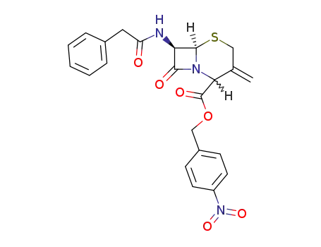 Molecular Structure of 53116-49-7 ((6<i>R</i>)-3-methylene-8-oxo-7<i>t</i>-(2-phenyl-acetylamino)-(6<i>r</i><i>H</i>)-5-thia-1-aza-bicyclo[4.2.0]octane-2ξ-carboxylic acid 4-nitro-benzyl ester)