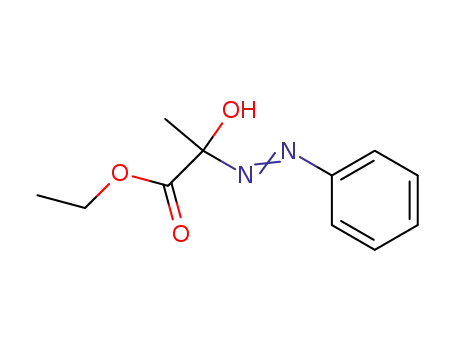 Molecular Structure of 184579-16-6 (Propanoic acid, 2-hydroxy-2-(phenylazo)-, ethyl ester)
