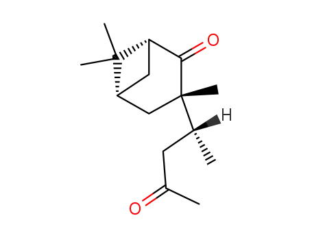 Molecular Structure of 72453-41-9 ((1R,3S,5R)-3-<(1R)-1-Methyl-3-oxobutyl>-3,6,6-trimethylbicyclo<3.1.1>heptan-2-one)