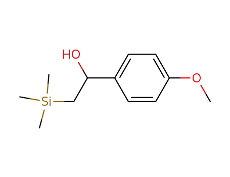 Molecular Structure of 138351-84-5 (Benzenemethanol, 4-methoxy-a-[(trimethylsilyl)methyl]-)
